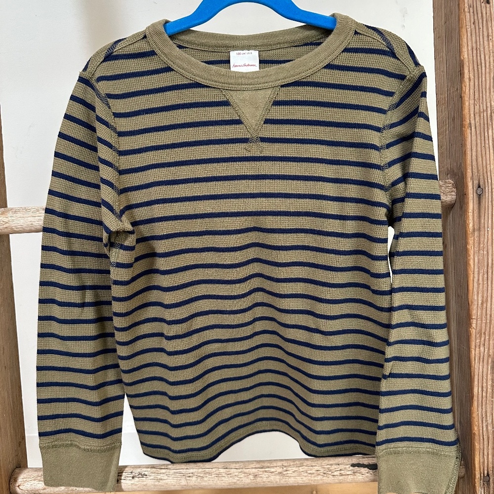 Hanna Andersson- Warm cotton thermal crewneck, Size 8